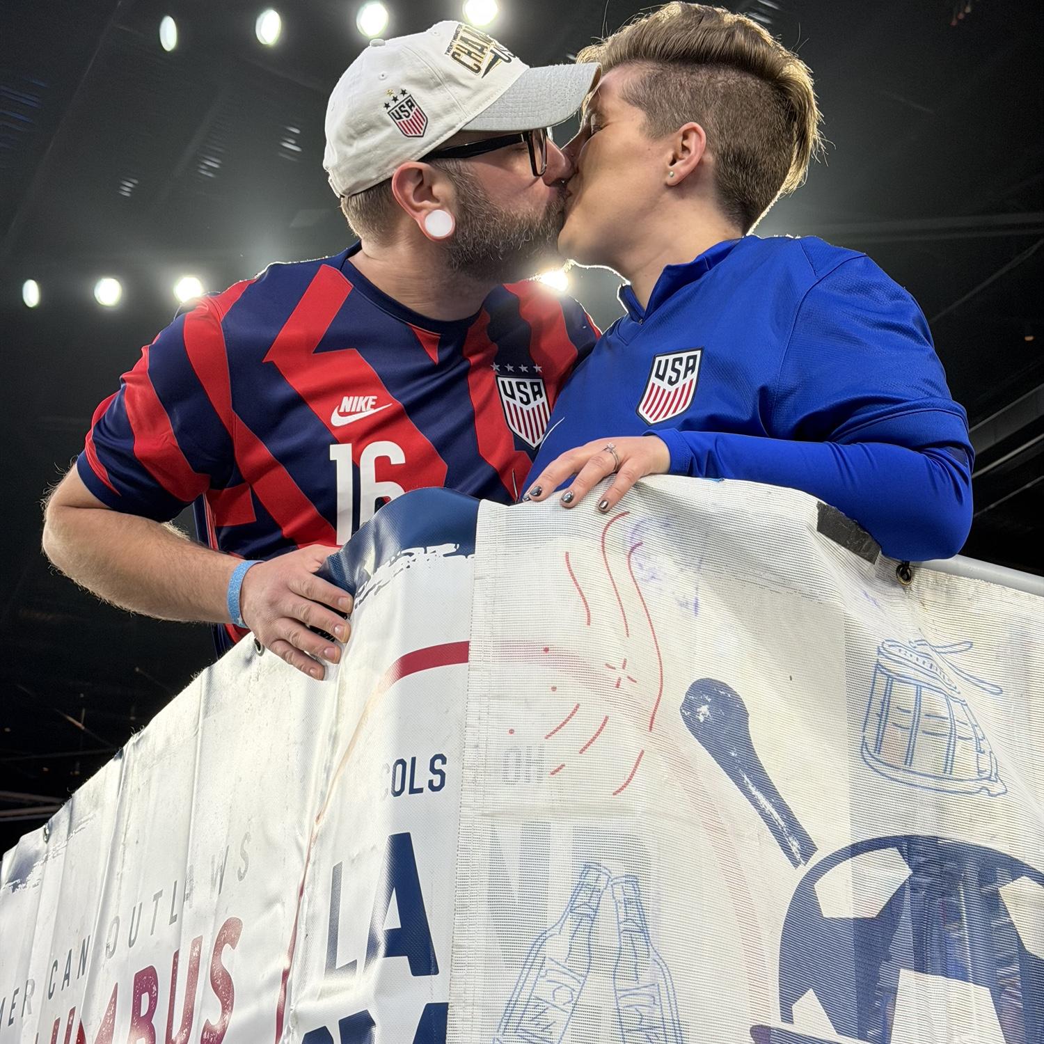 Our first time capoing together happened to be a SheBelievesCup game!