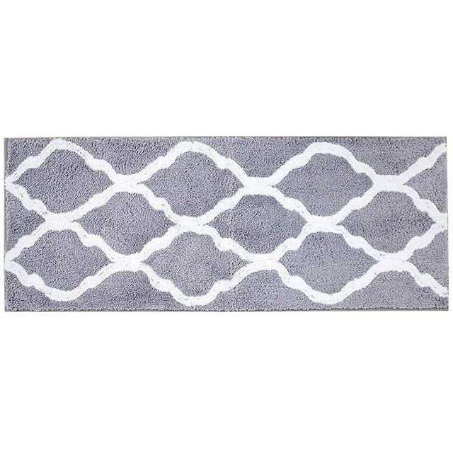Pauwer Microfiber Bath Rugs Non Slip Bath Rug Runner Absorbent Bath Mats for Bathroom Machine Washable Bathroom Rugs (18"x47")