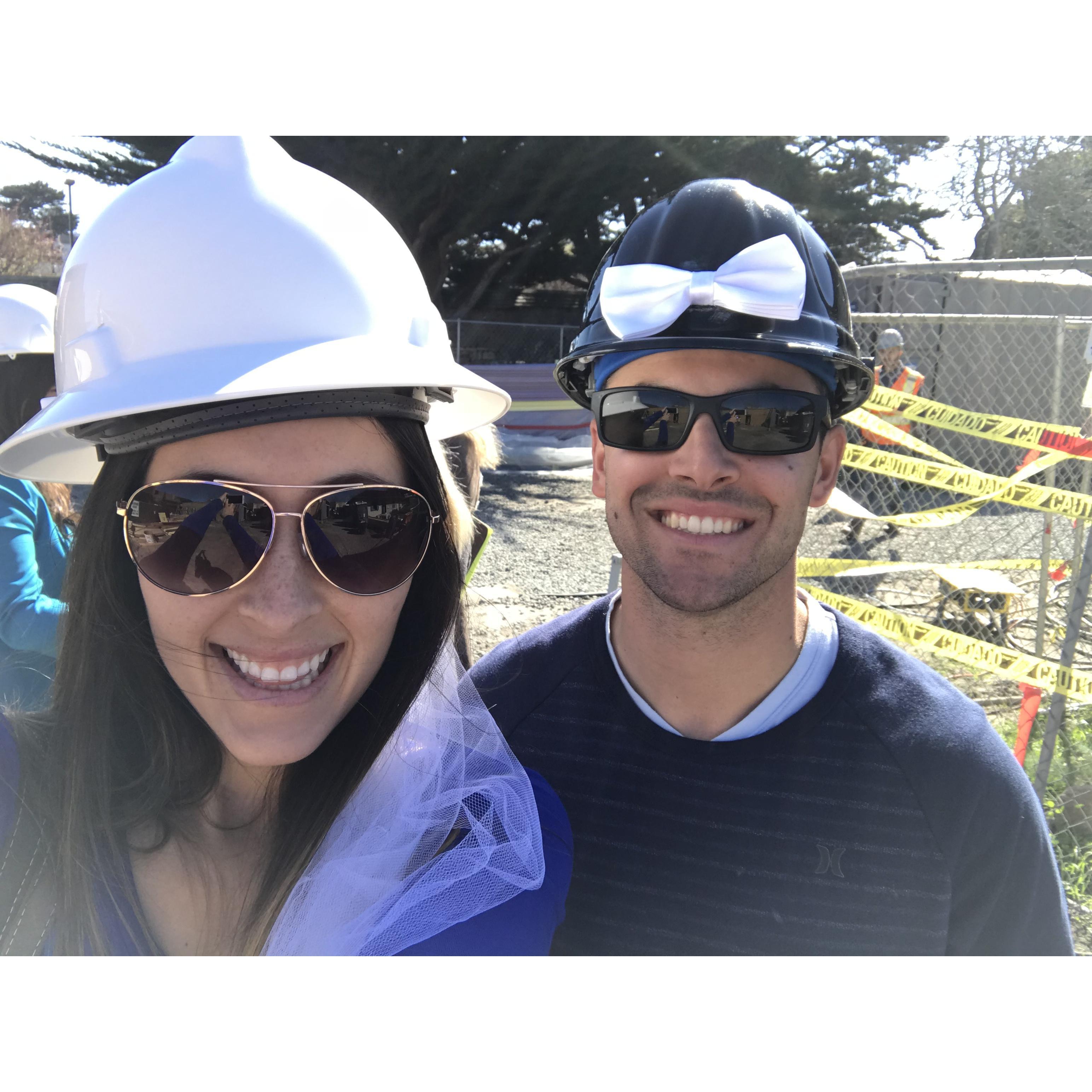 Wedding venue "hard hat tour"