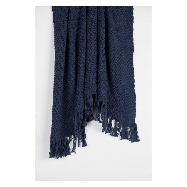 50"x60" Solid Throw Blankets Indigo - Rizzy Home