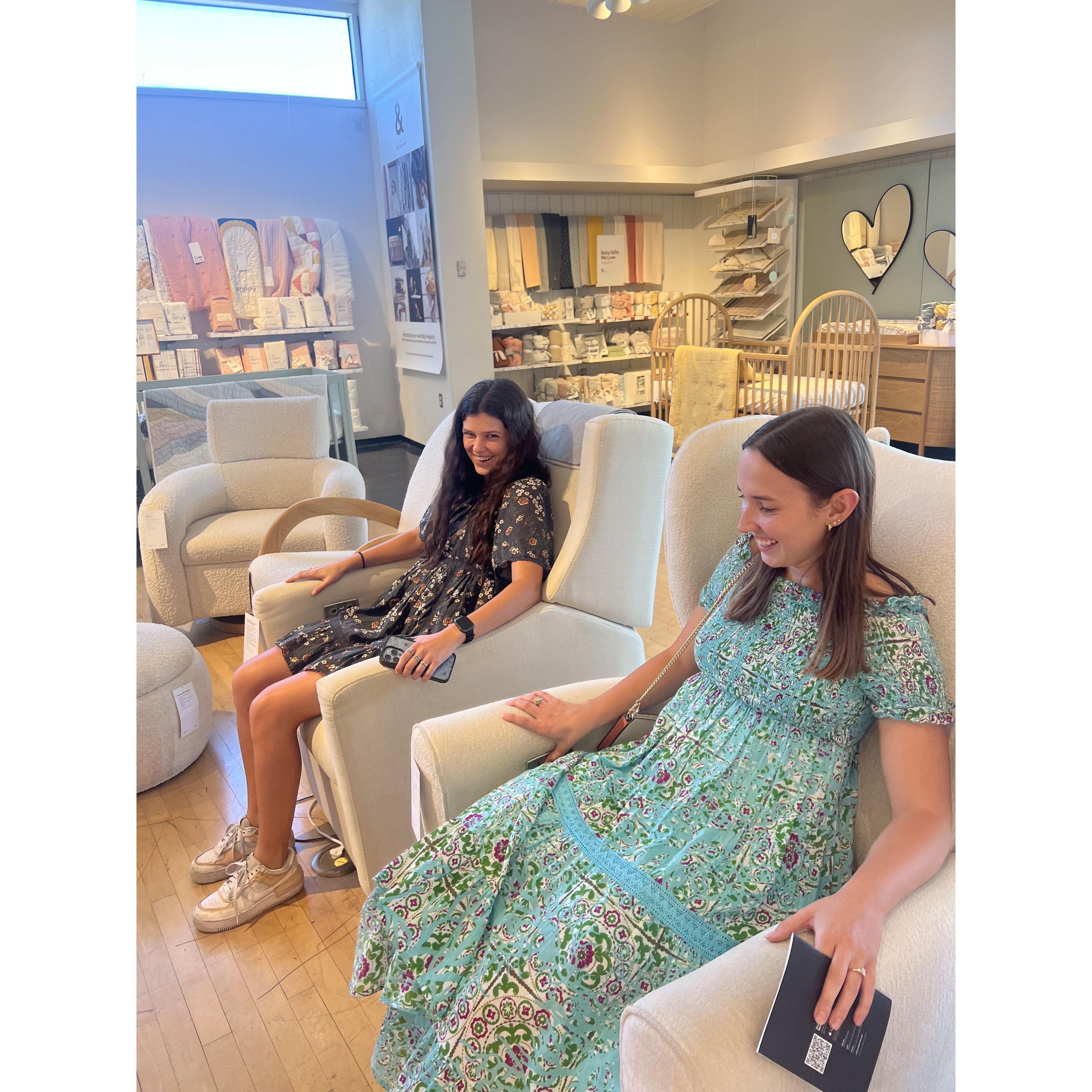 First time at Crate & Barrel! We will be back with Aidan :)