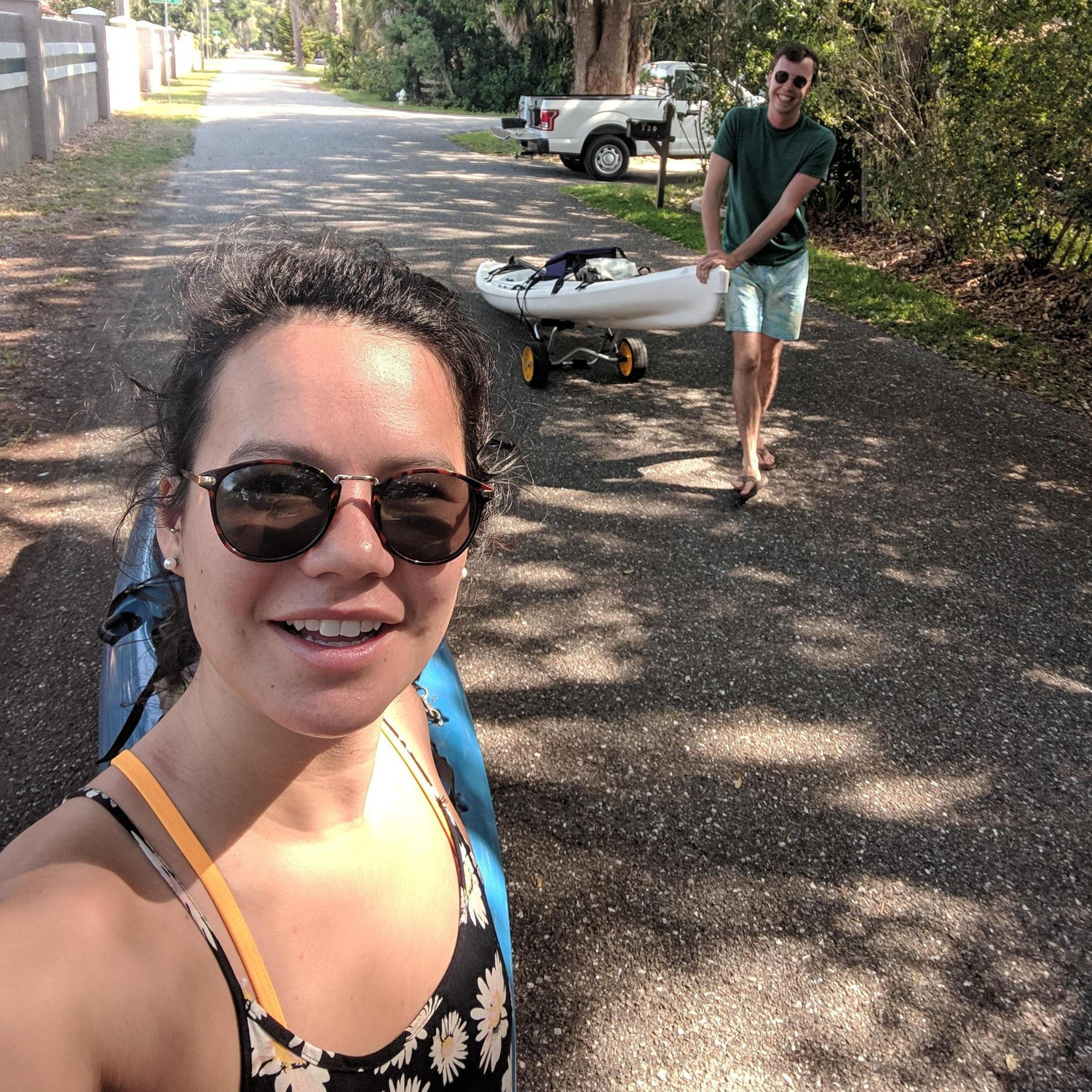 Mika suppresses her water-induced motion sickness several times a year to embark on kayaking adventures with Chris.