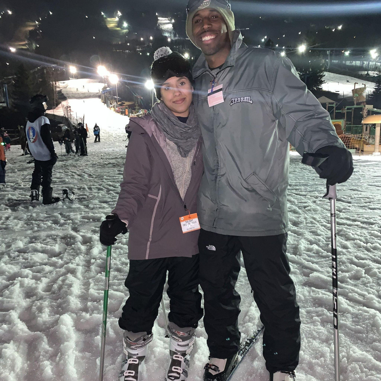 Jordan's first time on skis. NYE - 2019