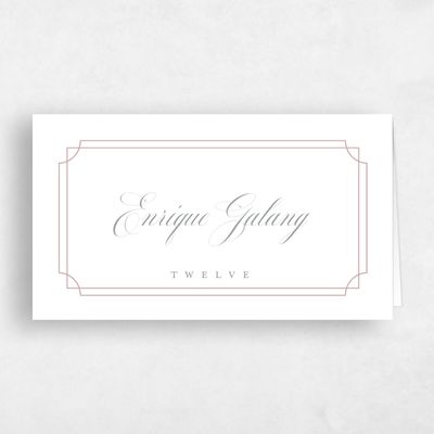 Grayed Mauve, Pink Wedding Place Card - Newport