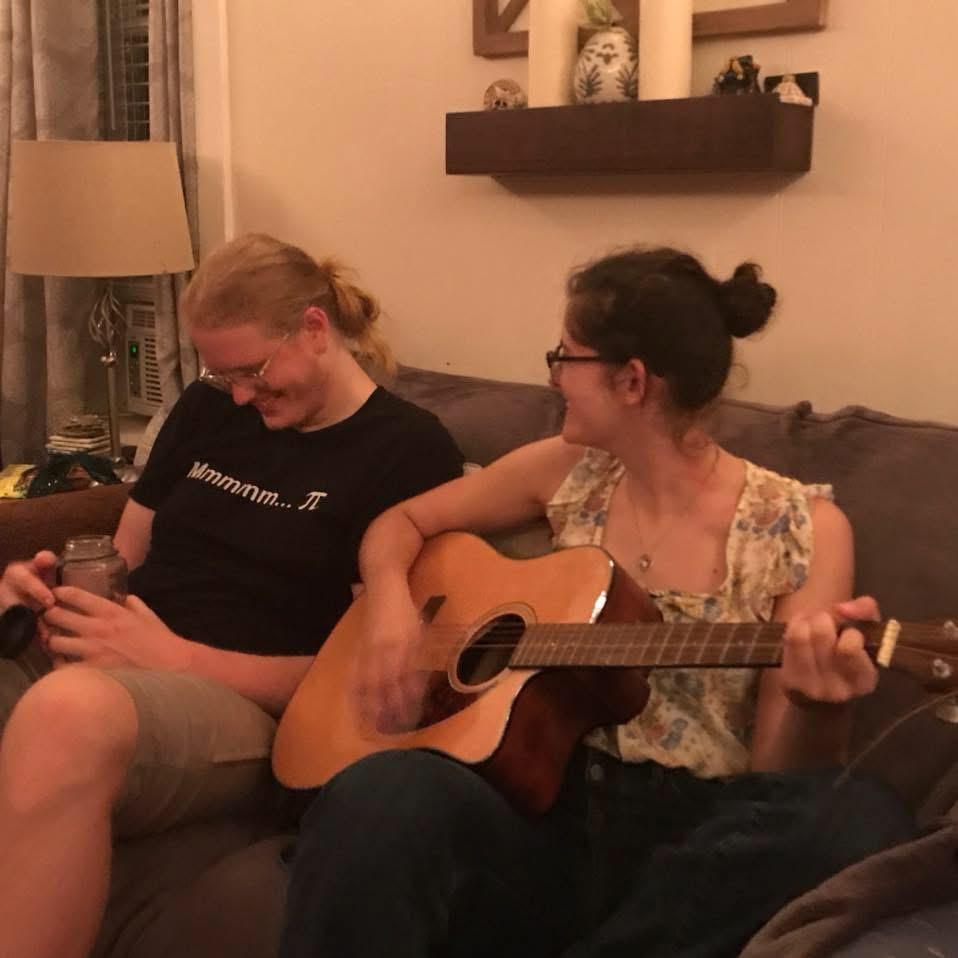 Singing and having fun in our first ever apartment in Potsdam, NY.
(August 2018)