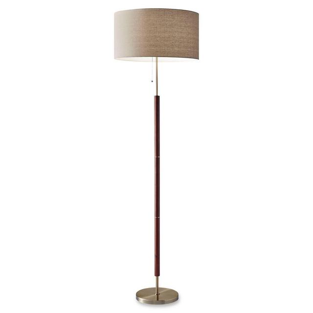 Adesso® Hamilton Floor Lamp in Walnut