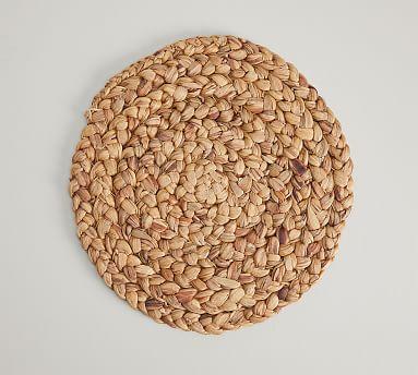 Round Handwoven Water Hyacinth Placemat
