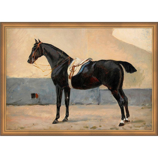 Elegant Midnight Horse, 39x28