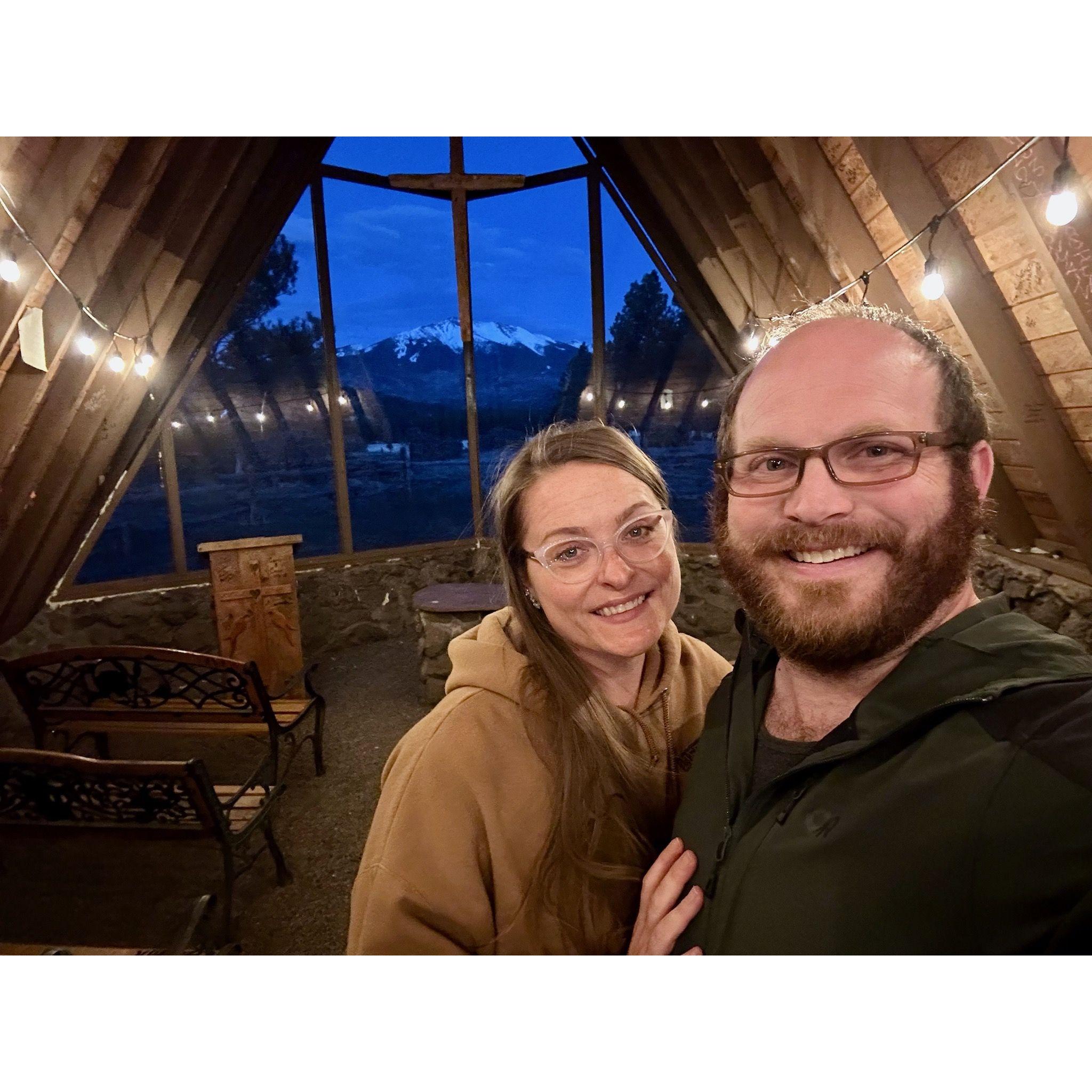 Testing lights at the chapel. April 2024.