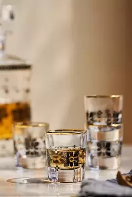 Bistro Tile Shot Glasses, Set of 4