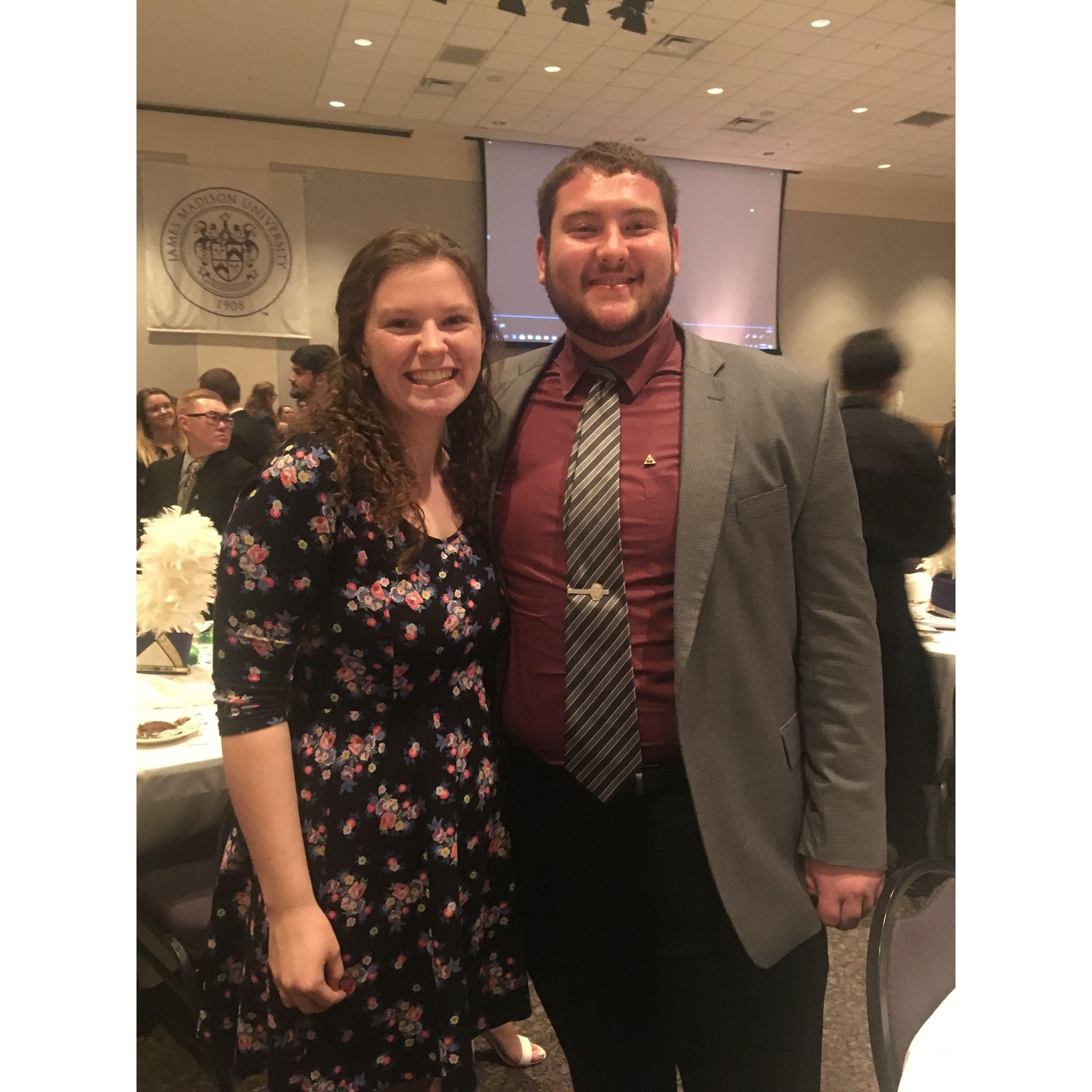 Marching band banquet 2019 (before we started dating)
