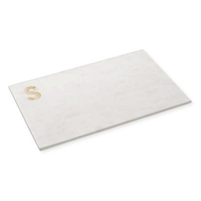 Marble & Brass Monogram Board, S