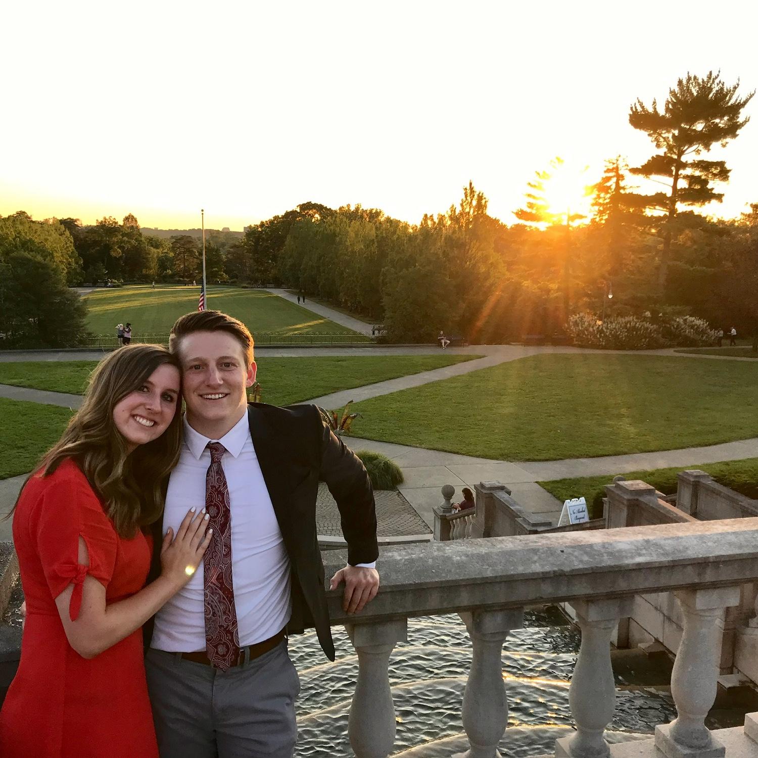 At a family wedding at Ault Park, where we would end up getting engaged one day!❤️