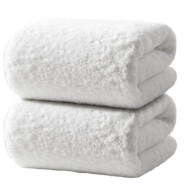 REDKISS Ultra-Plush Bath Towel Set - 900GSM Premium Thick Cotton for Bathroom & Spa, Super Absorbent Bath with No Shedding (2-Piece Bath Twoel Set for Adults, Luxury Hotel & Home Use)-White