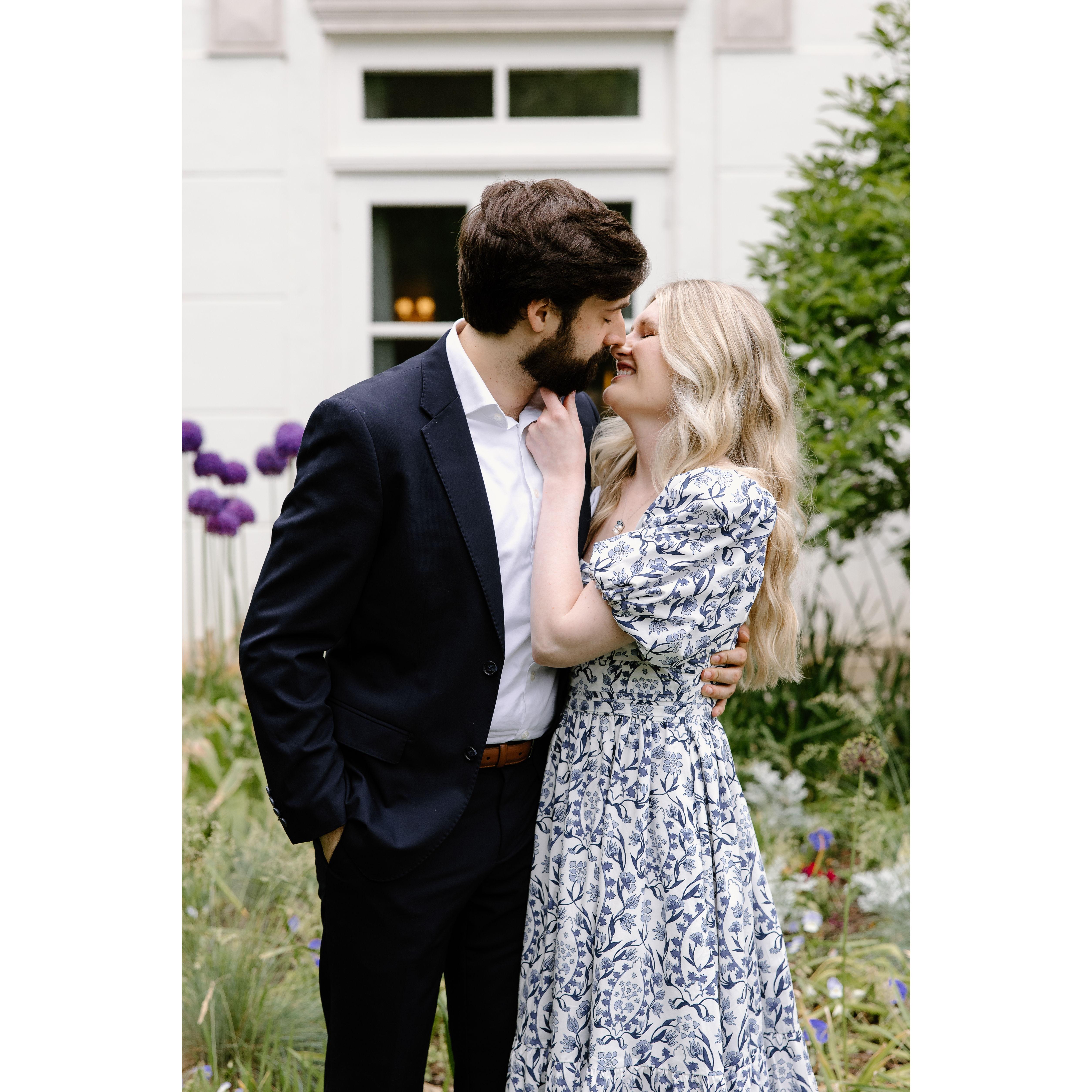 Our engagement photos at Newfields