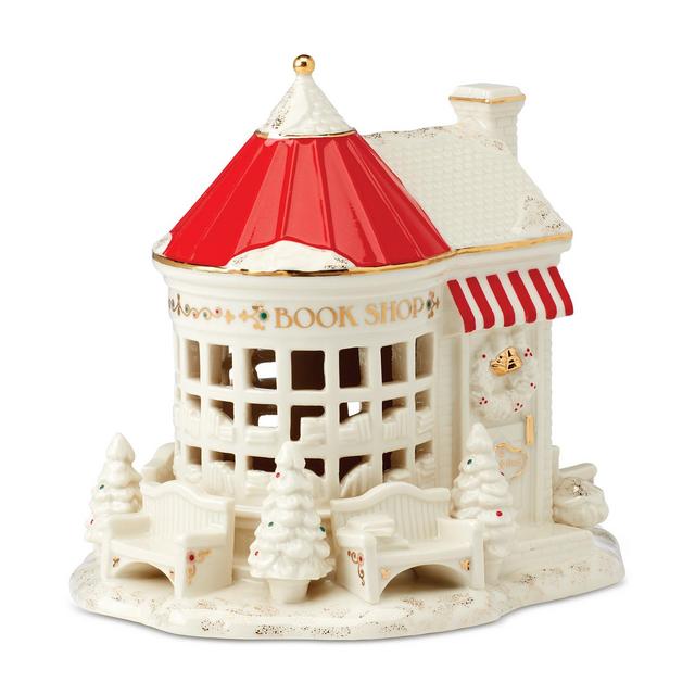 Lenox Mistletoe Park Village Book Store Lit Figurine, Exclusively at Macy’s