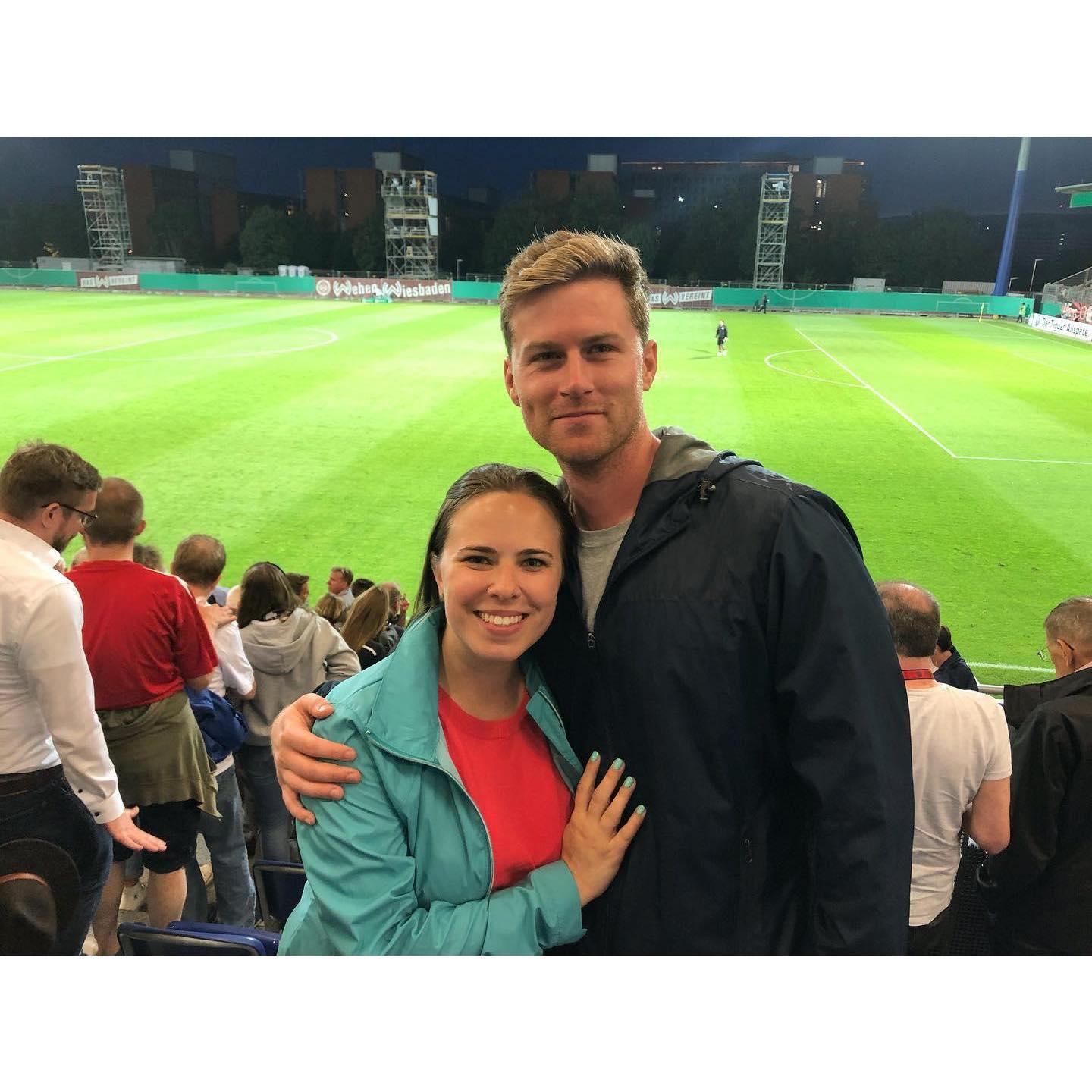 August 2019 at a football game in Germany