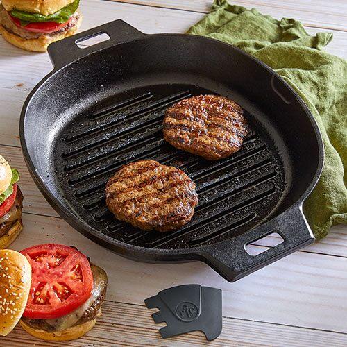 12" (30cm) Cast Iron Grill Skillet