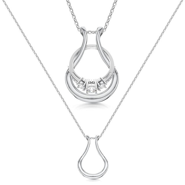 Emily C Original Patented Ring Holder Necklace - Stainless Steel Necklace Ring Holder - Women & Men Wedding Ring Holder Necklace - Women & Men Engagement Ring Necklace Holder - Gift for Her - Mother, Mom, Wife, Nurse, Doctor