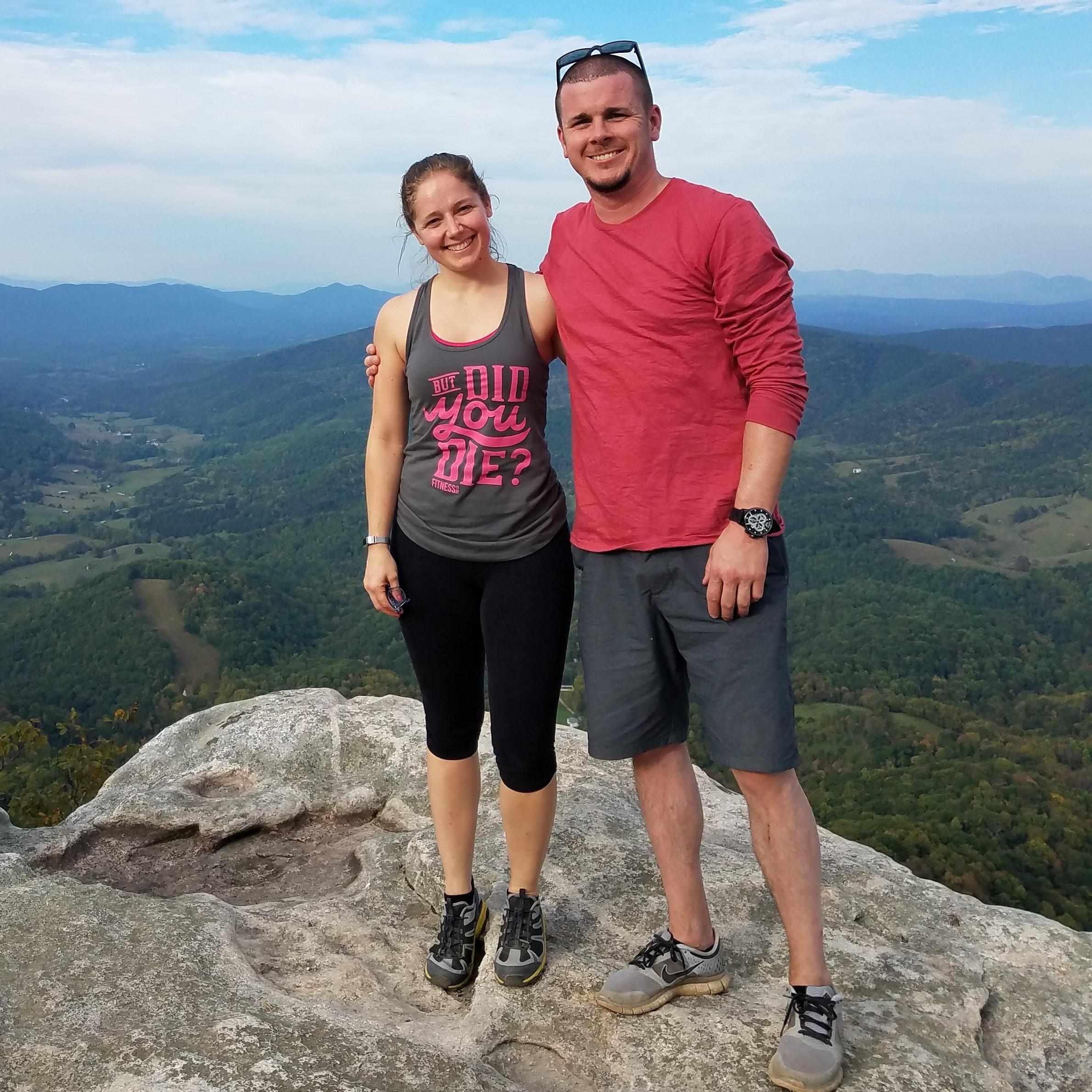 09.22.17
Road Tripping to celebrate their first Anniversary. Second Stop: Roanoke, VA. Rob's first hike! Kris chose the 8.8-mile round trip hike of McAfee Knob, part of the Appalachian Trail.