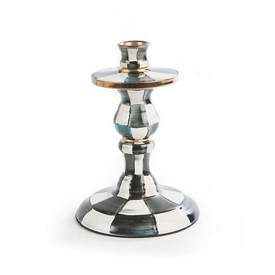 Courtly Check Enamel Candlestick - Small