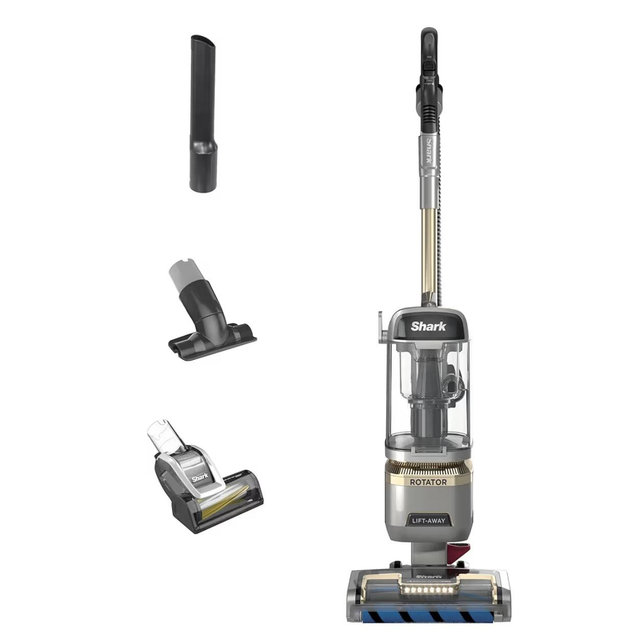 Shark | Upright Vacuum Cleaner for Home | Rotator Lift-Away | No Hair Wrap | HEPA Filter | Lightweight Bagless Vacuum for Pet Hair | LED Headlights For Carpets & Hardwood Floors | Silver | LA502