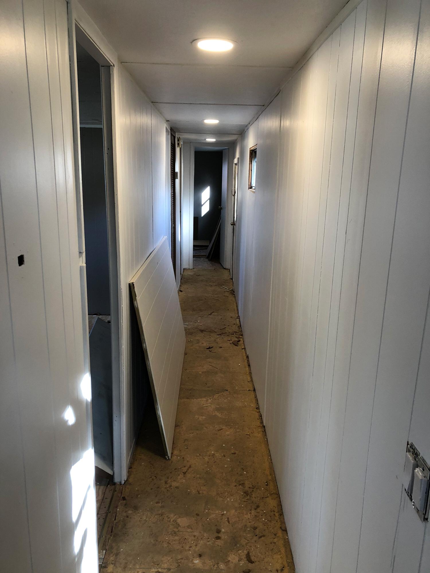 The new painted hallway