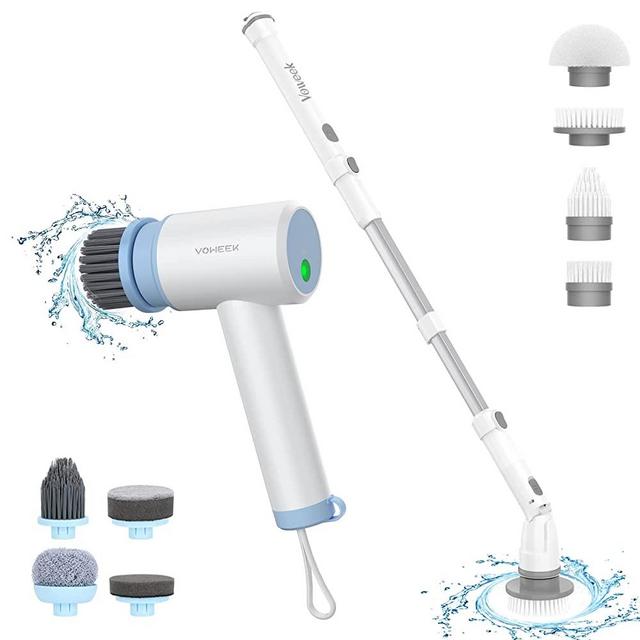 Electric Spin Scrubber Telescopic&Handheld Portable Blue