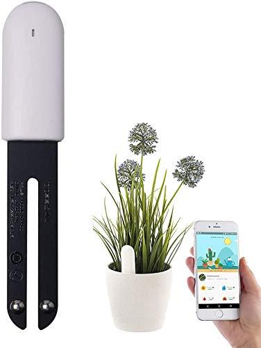 Wanfei Plant Monitor Soil Test Kit,Flower Care Soil Tester Smart Plant Tracker Intelligent Sensor Plants Detector Bluetooth Monitor for Light Moisture Fertility Temperature Level, for iOS and Android