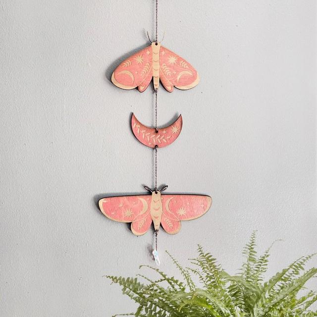 Moth and Moon Insect Garland, Bug Wall...