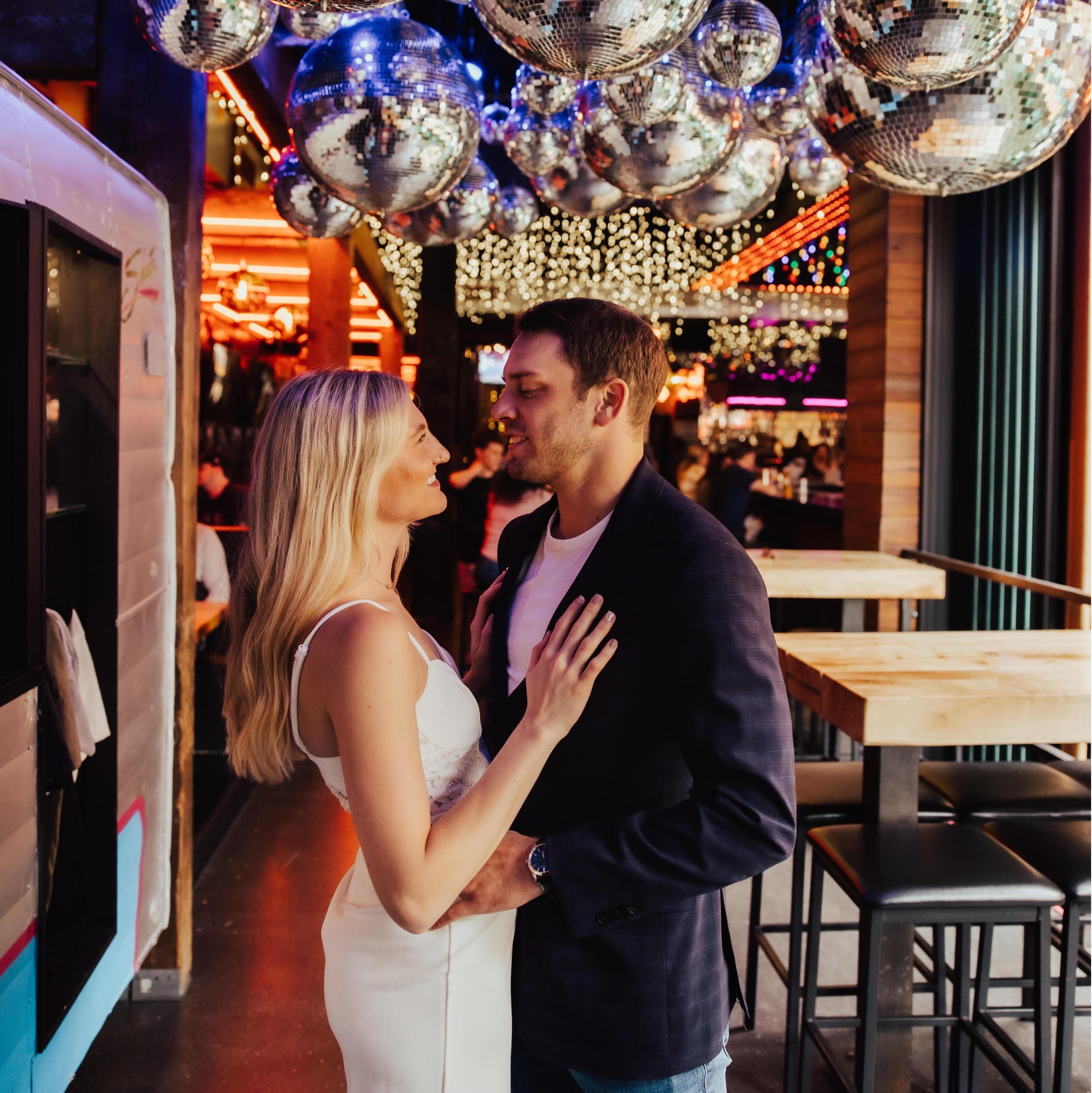 Our first date was at Happy Camper in downtown Chicago