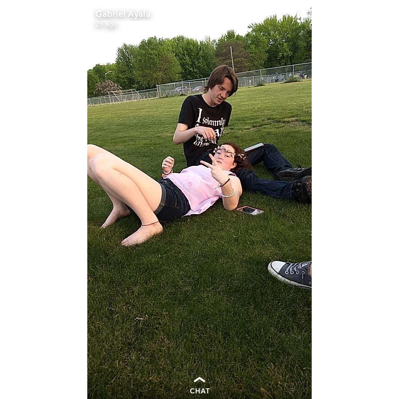 In highschool when everyone thought we were dating (we were not)