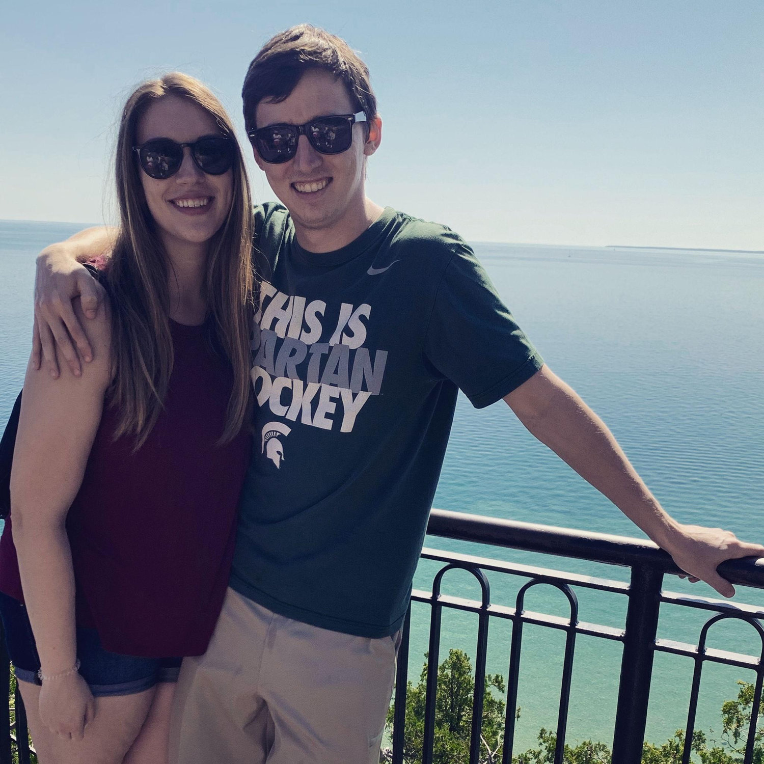 Our first vacation together...and the first time Ryan crossed the Mackinac Bridge.