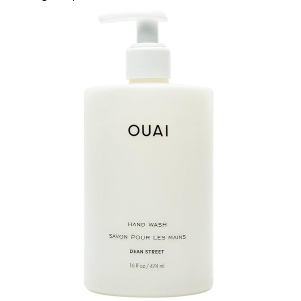 OUAI Hand Wash - Liquid Hand Soap with Jojoba, Avocado, & Rose Hip Oil for Replenished Skin - Gentle Exfoliating Bathroom + Kitchen Hand Soap (16 Fl Oz)