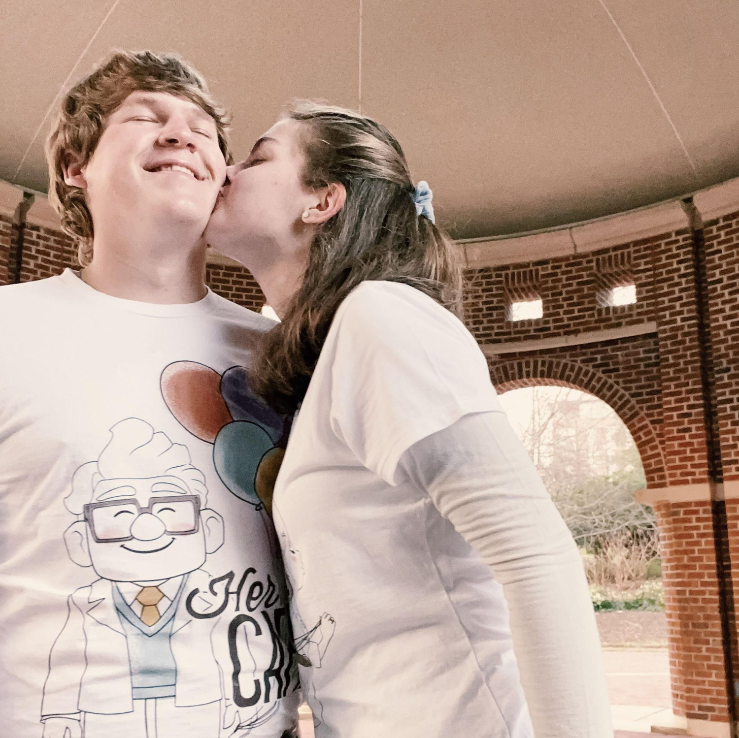 We are always compared to Carl and Ellie from Up, so we got matching shirts!