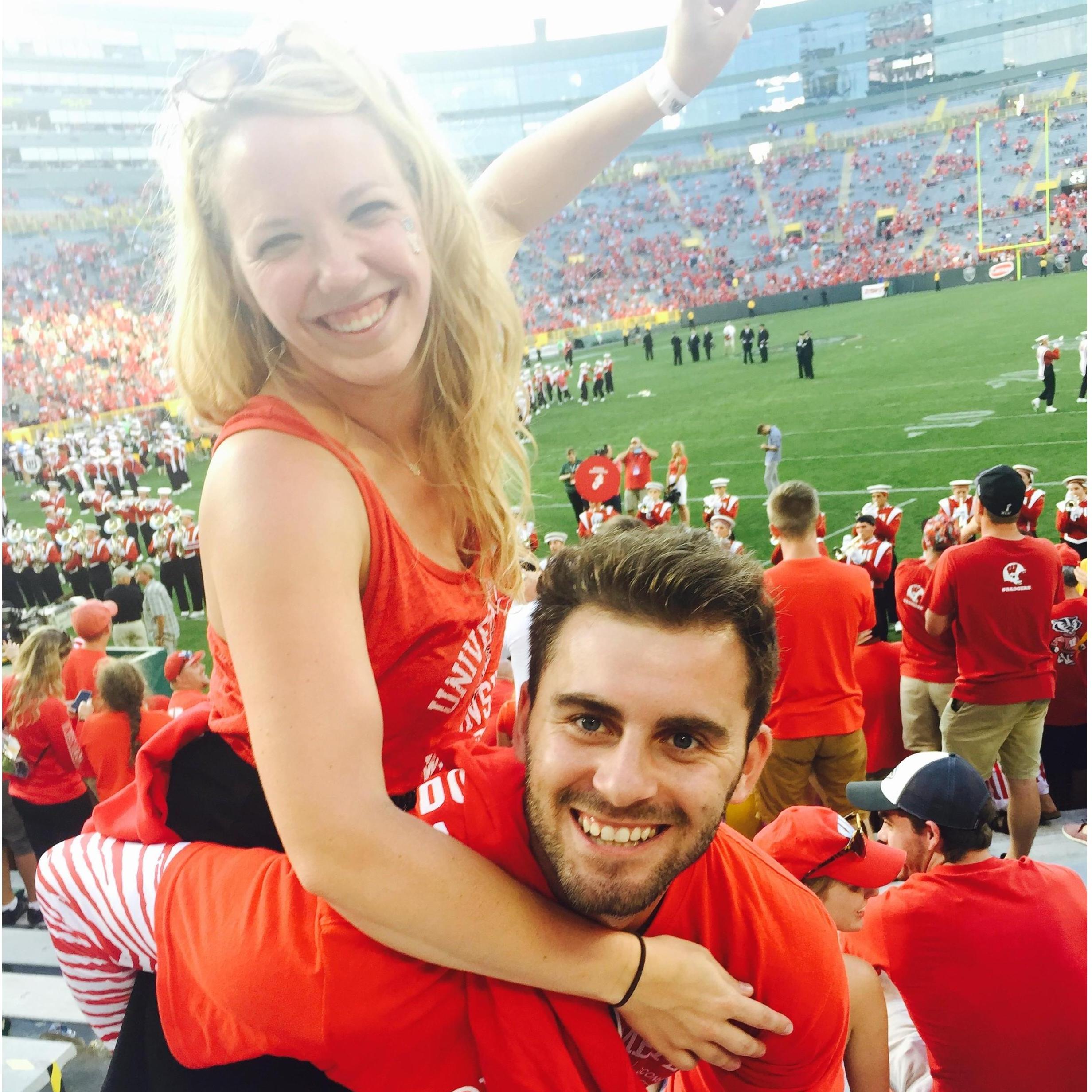 LSU vs Badgers at Camp Randall! One of Megan's all-time favorite Badger memories. She may or may not have cried after the Badgers won.