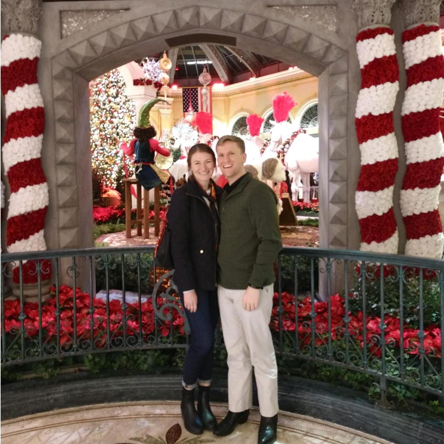 Channeling our inner Ocean's 11 as we visit the Bellagio Gardens in Las Vegas.