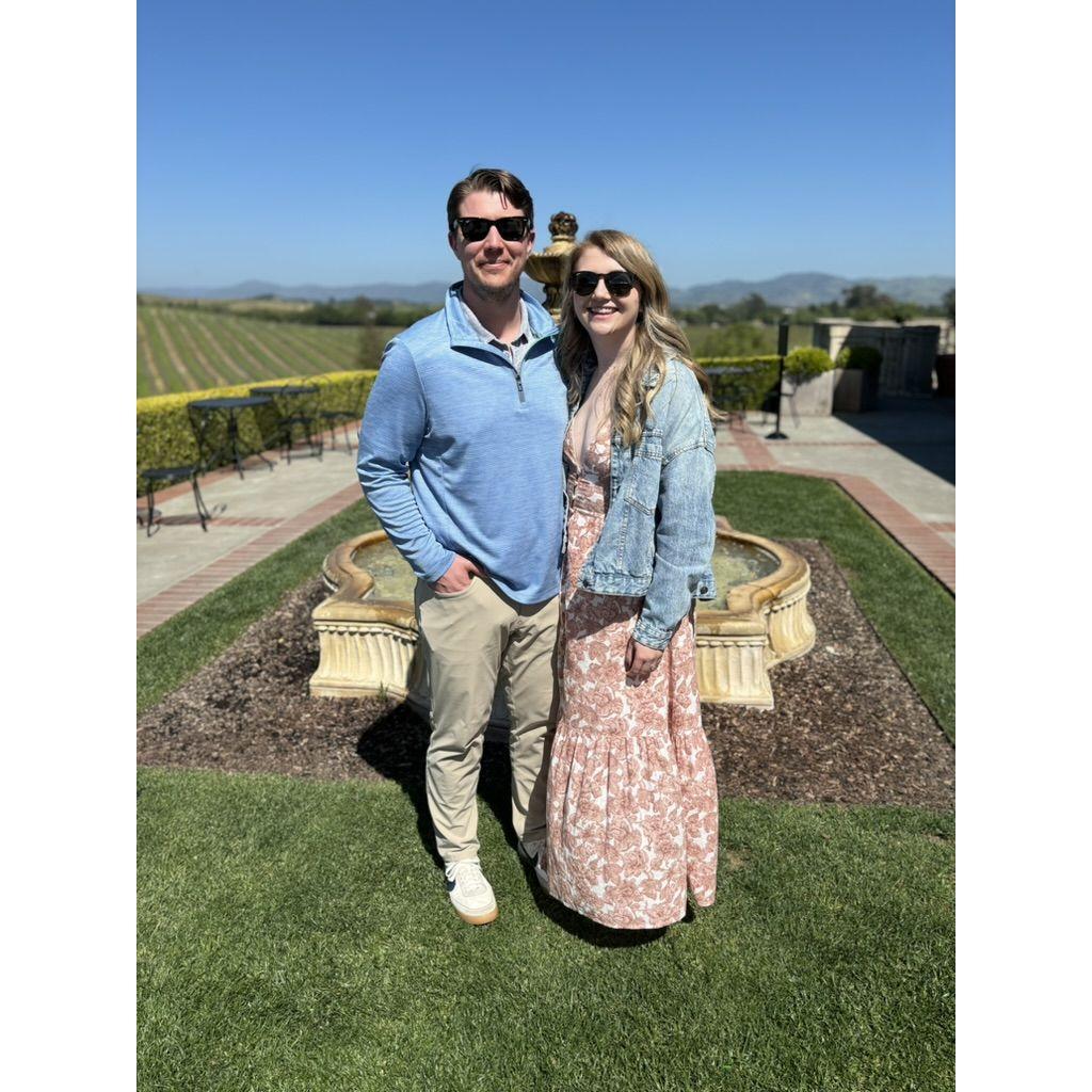 Ryan brought Zach to San Francisco, where she did a travel nurse contract while Zach was deployed. Their friends Maxine and Hunter joined as well and they enjoyed food, wine and site seeing!