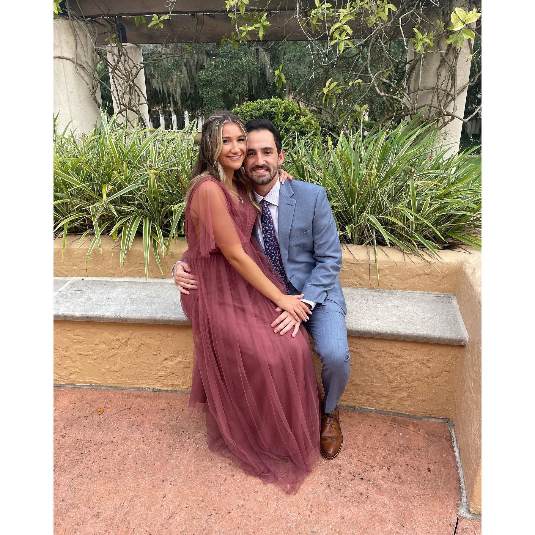 Us at our friends' wedding- we had so much fun Laurel and Dallas!