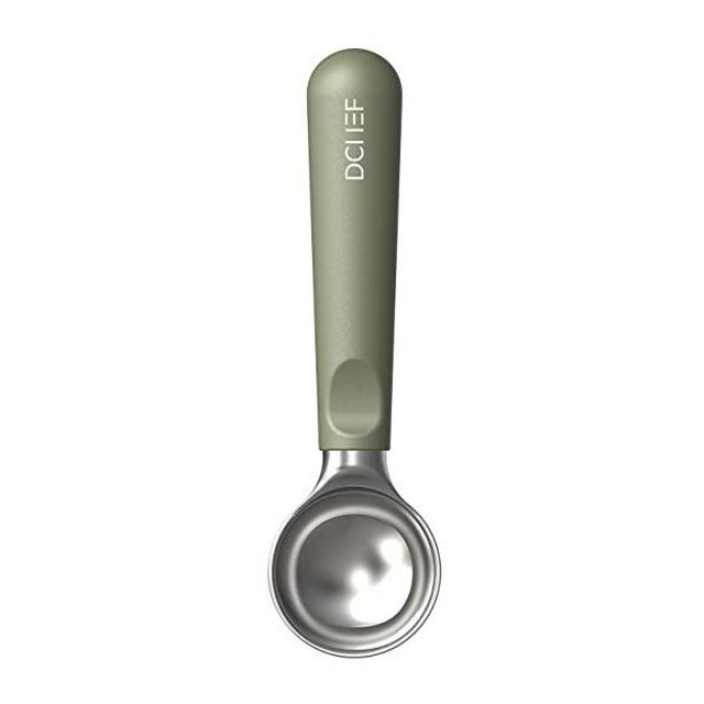 Dailychef Ice Cream Scoop with Soft Silicone Grip Handle, Professional Heavy Duty Sturdy Design, for Cookie Dough, Gelato, Sorbet (Olive Green)