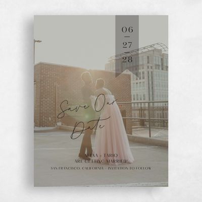 Black Wedding Save the Date - Raven Photo