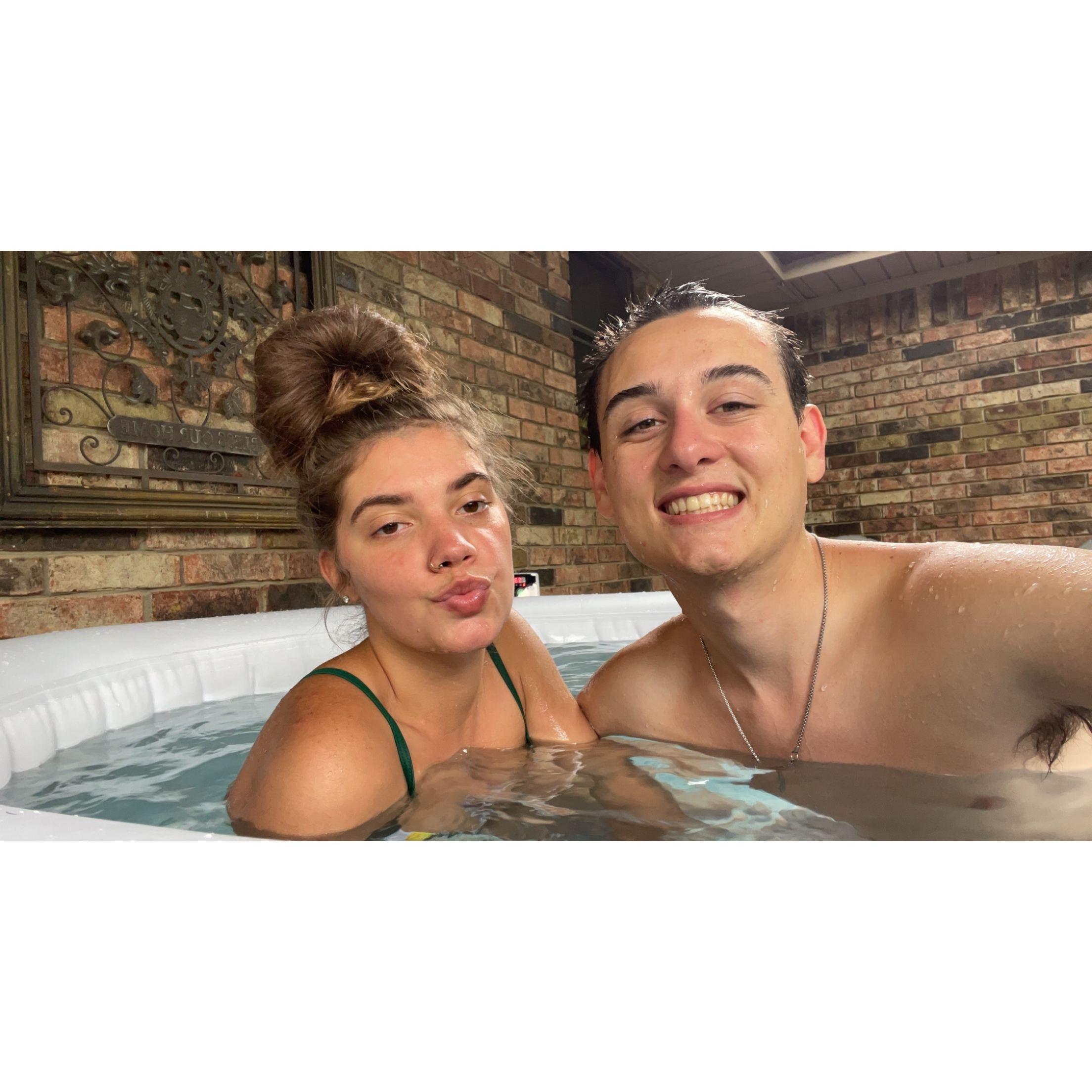 Trying Out The New Hot Tub