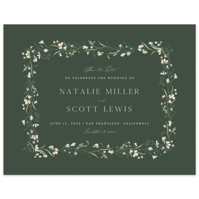Green Rustic Wedding Digital Save the Date - Mirtillo Landscape