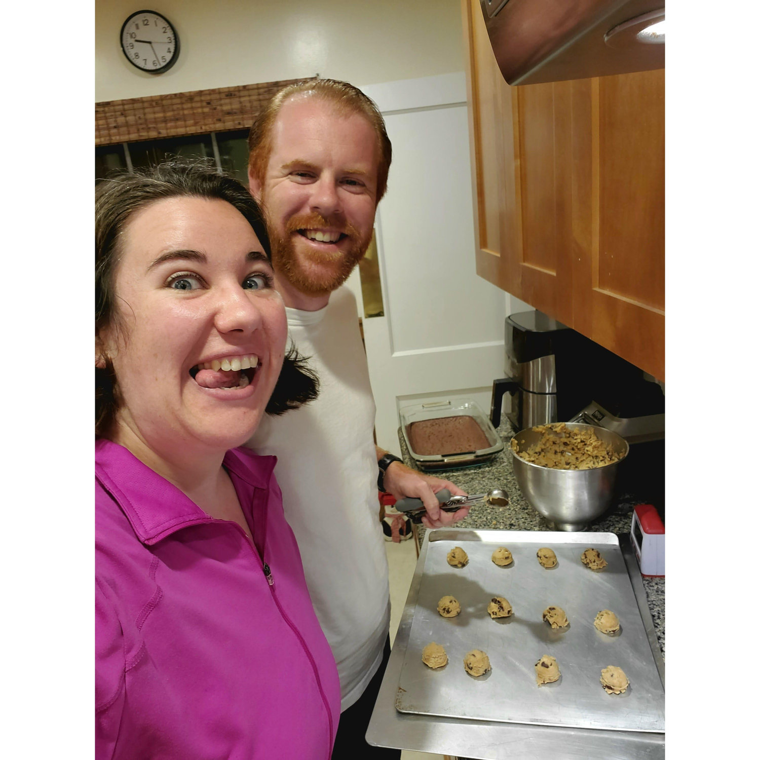 Making chocolate chip cookies