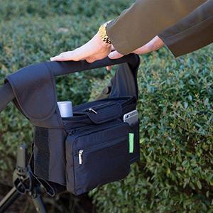 BEST STROLLER ORGANIZER for Smart Moms, Fits All Strollers, Premium Deep Cup Holders, Extra-Large Storage Space for iPhones, Wallets, Diapers, Books, Toys, & iPads, The Perfect Baby Shower Gift!