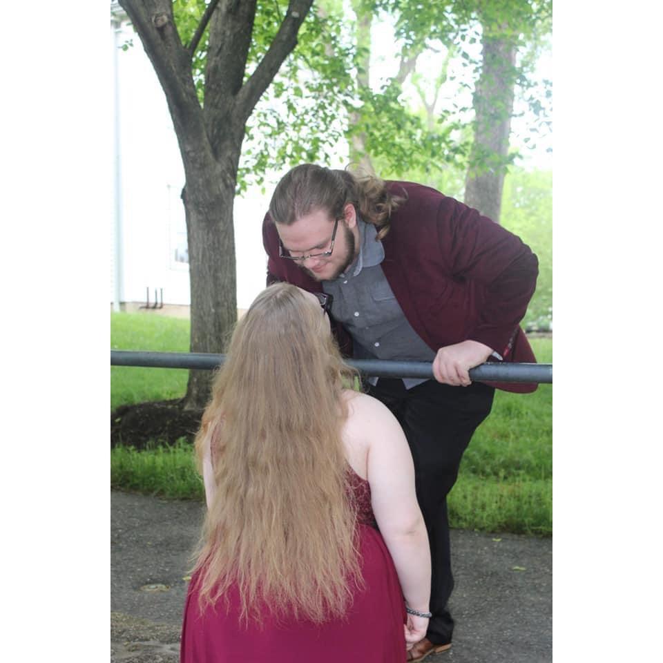We didn't have a prom so we took our own "Virtual" prom photos.