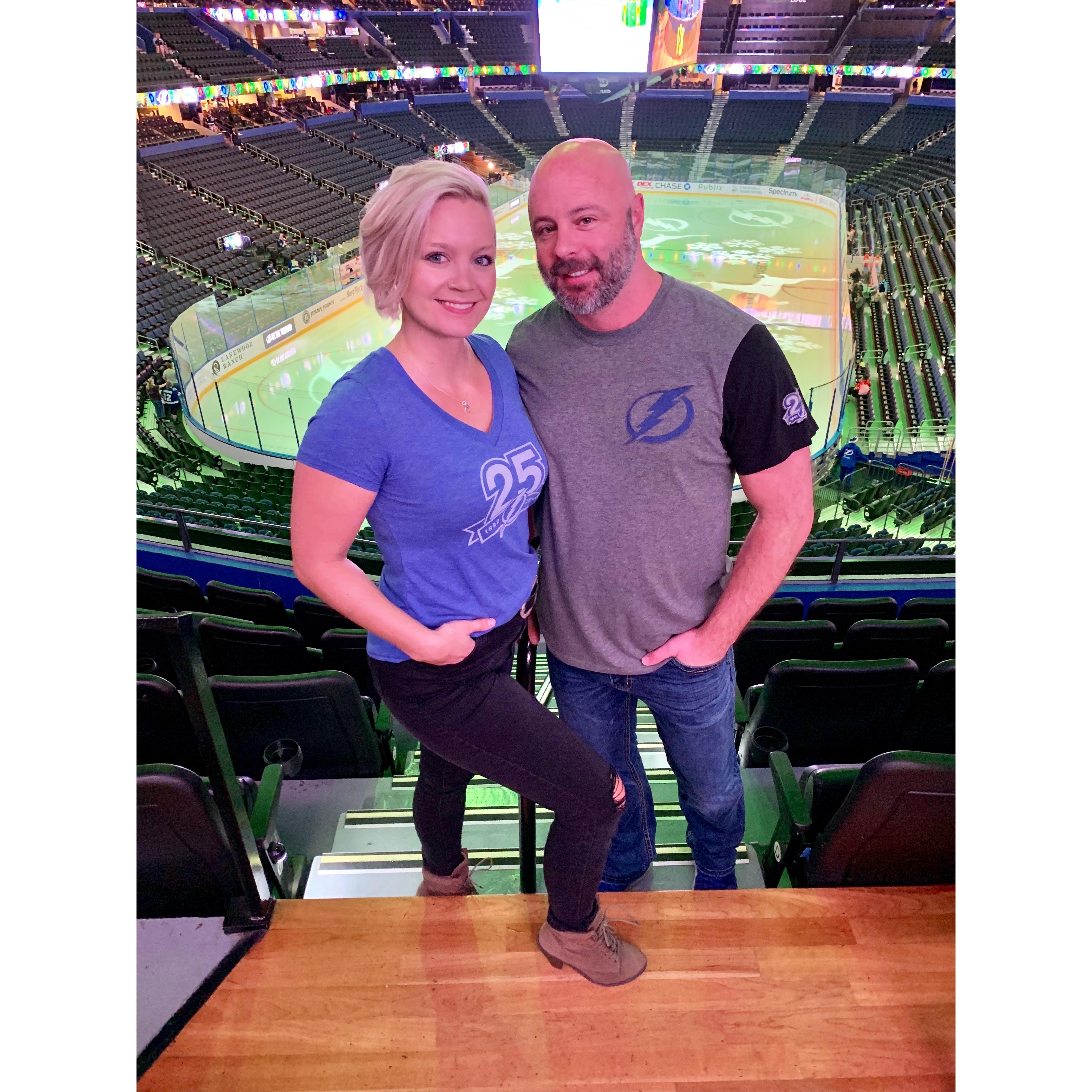 Hockey games are our favorite date nights! Go Lightning!