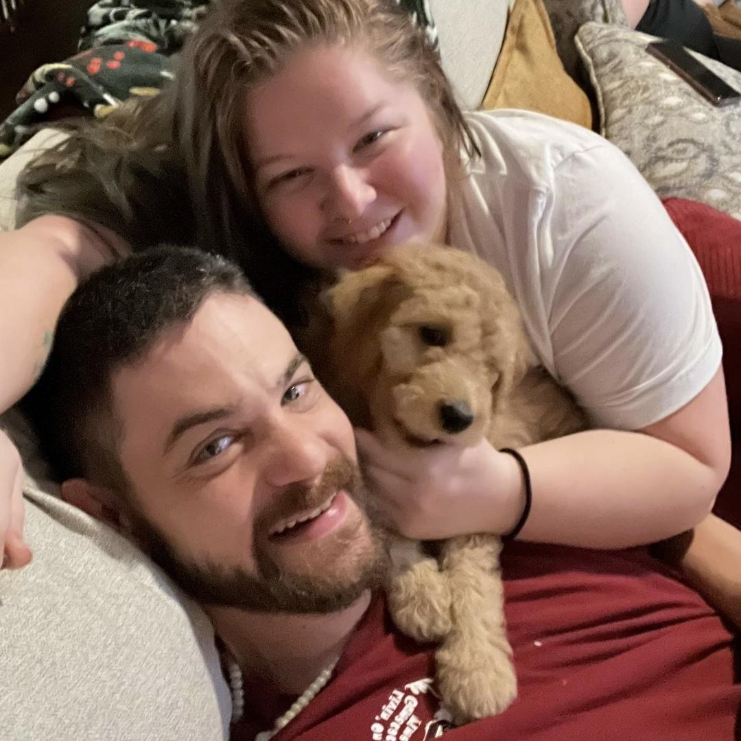 Thanksgiving with our new puppy, Charlie