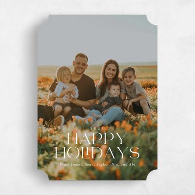 White Ticket Holiday Card - Clove