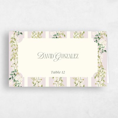 Light Mauve, Pink Wedding Place Card - Daisi